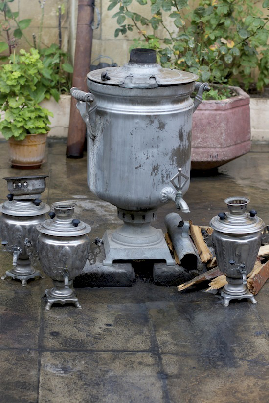 Samovars in Old City teahouse