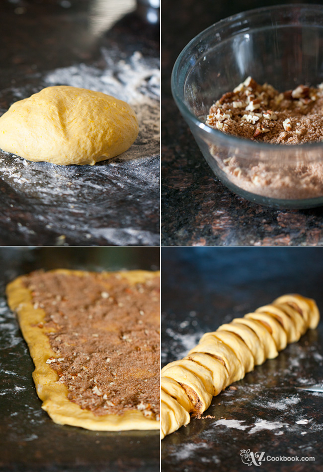 Pumpkin Pecan Rolls with Maple Glaze