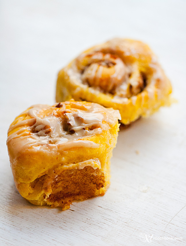 Pumpkin Pecan Rolls with Maple Glaze